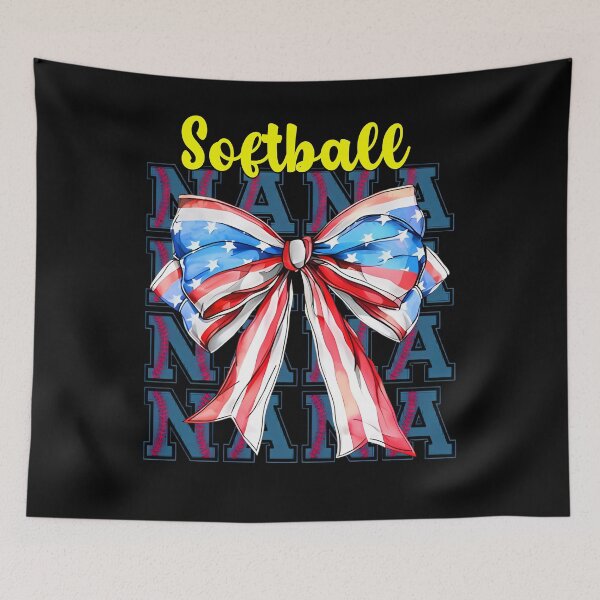Item preview, Patriotic Softball Nana Bow Design designed and sold by LashondaGreen89.