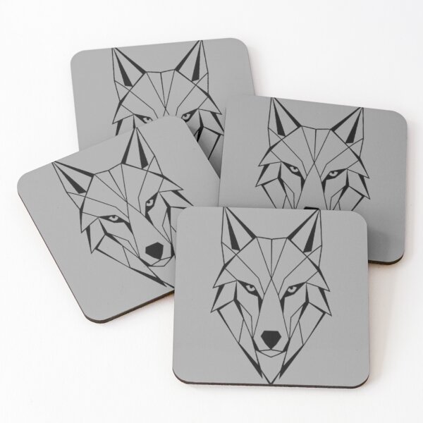 Item preview, Geometric Wolf Head Minimalist Polygon Animal Design designed and sold by GRYFFWEAR.