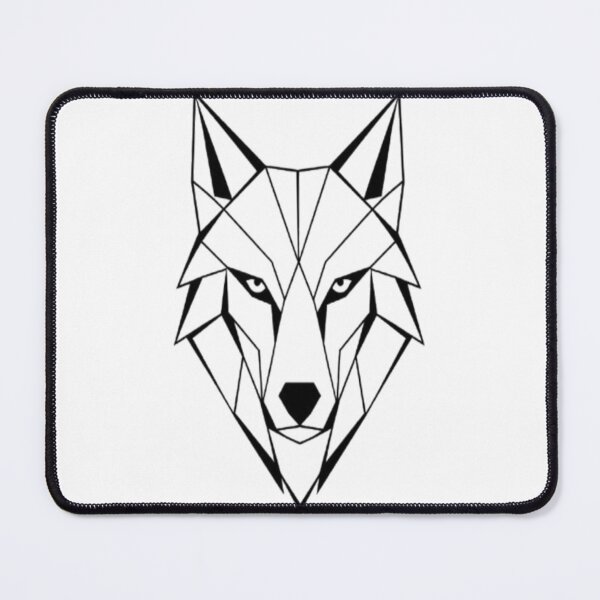 Item preview, Geometric Wolf Head Minimalist Polygon Animal Design designed and sold by GRYFFWEAR.