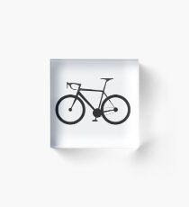 Racing Bike, Road Bike, Cycle, Bicycle, Racing Bicycle, Push bike, Black on White Acrylic Block