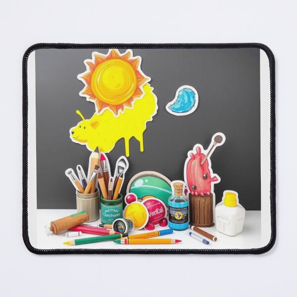 Item preview, Creative Artist Workspace – Painting Tools & Fun Icons Sticker Set designed and sold by Yasmine Mohammed.