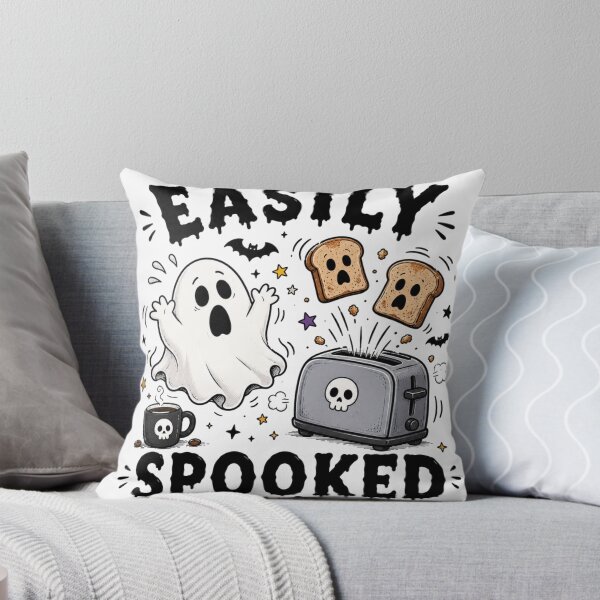 Item preview, Easily Spooked Ghost Toaster Halloween Art designed and sold by InkNovaLab.
