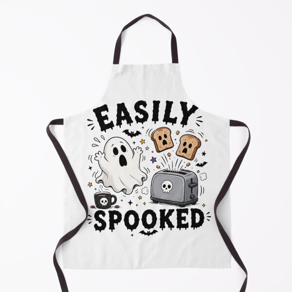 Item preview, Easily Spooked Ghost Toaster Halloween Art designed and sold by InkNovaLab.