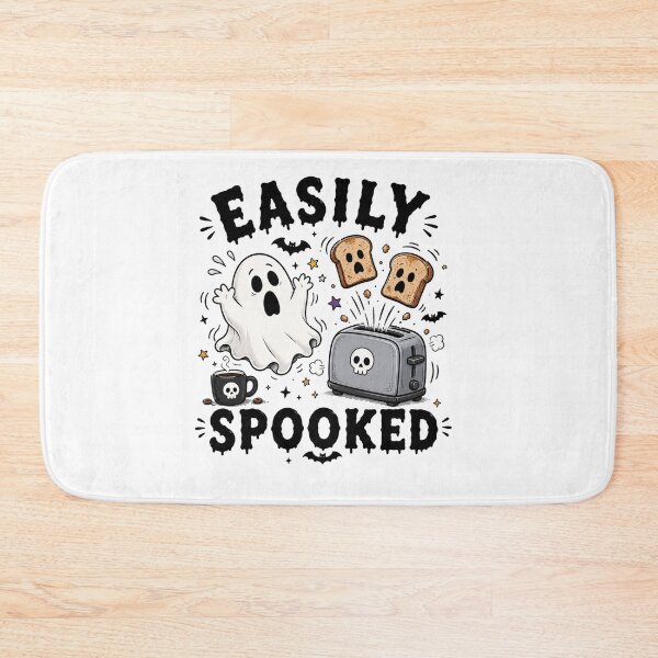 Item preview, Easily Spooked Ghost Toaster Halloween Art designed and sold by InkNovaLab.