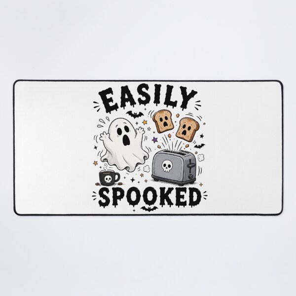 Item preview, Easily Spooked Ghost Toaster Halloween Art designed and sold by InkNovaLab.