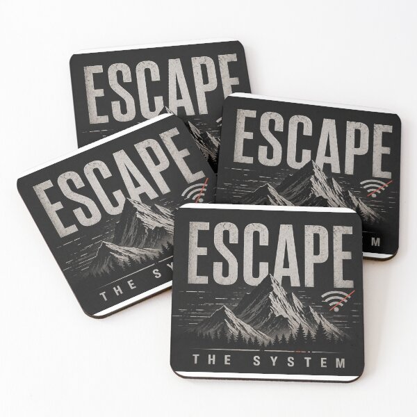 Item preview, Escape The System Minimalist Rebellion Mountain designed and sold by the-dovlat.