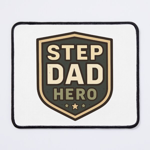 Item preview, Step Dad Hero Vintage Shield Retro Father's Day Badge designed and sold by EchoPrint Co..
