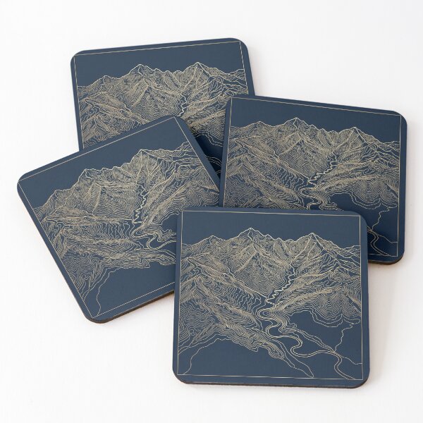 Item preview, Luxury Gold Mountain Contour Art designed and sold by Wittylayer.