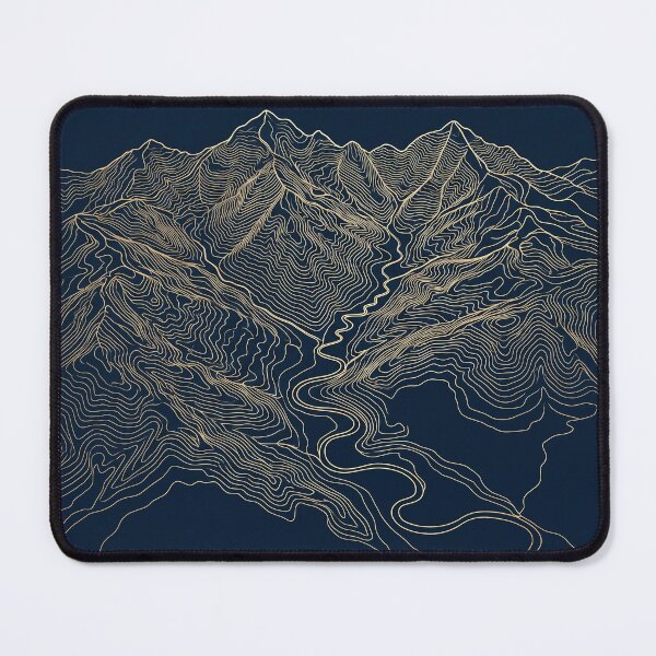 Item preview, Luxury Gold Mountain Contour Art designed and sold by Wittylayer.