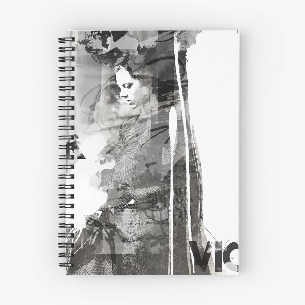 Item preview, Moody girl with grunge paint splashes and lettering designed and sold by ZebEddy.