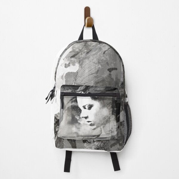 Item preview, Moody girl with grunge paint splashes and lettering designed and sold by ZebEddy.