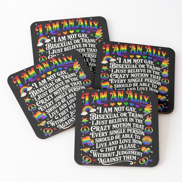Item preview, I Am an Ally Not Gay Bisexual Or Trans LGBTQ Pride Men Women designed and sold by Patchina.