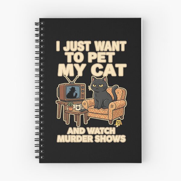 Item preview, I Just Want To Pet My Cat And Watch Murder Show designed and sold by dudelinart.