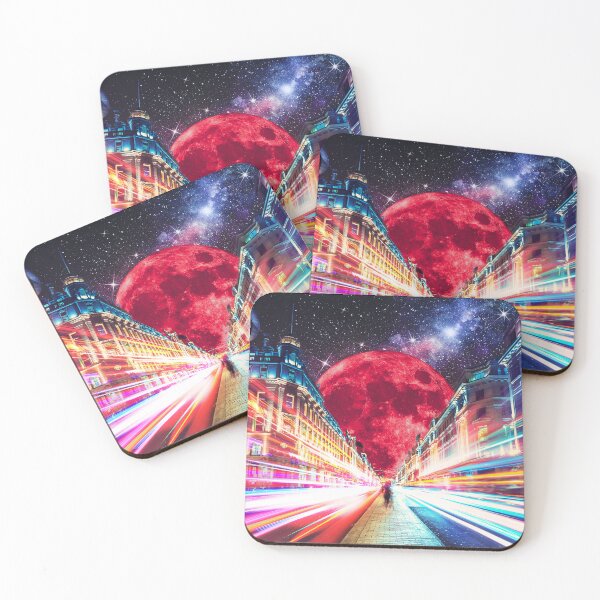 Item preview, Neon City Red Moon designed and sold by berwies-artwork.