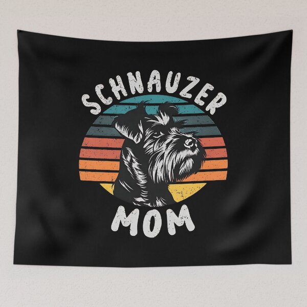 Item preview, Schnauzer Mom Vintage Retro Sunset Dog Mom designed and sold by Dmo3HarkoArt.