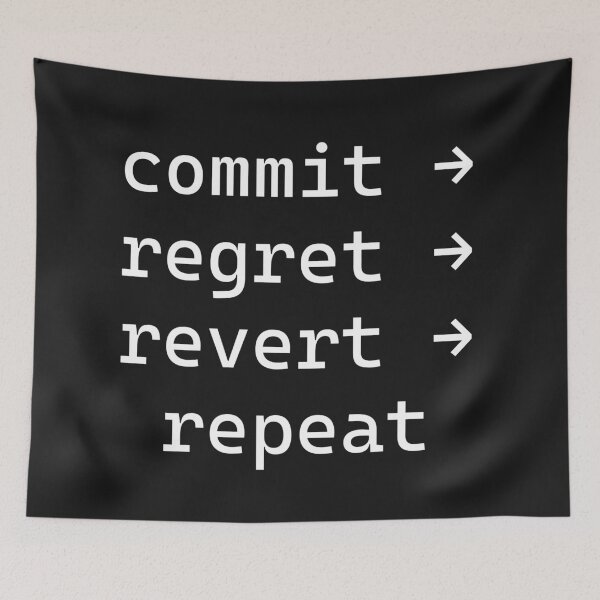 Item preview,  Commit Regret Revert Repeat Developer Cycle designed and sold by Code  Monkeys.