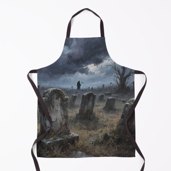 Artikelvorschau, Der Sensenmann auf einem Spukfriedhof – Düsterer Fantasy-Gothic-Friedhof-Kunstdruck entworfen und verkauft von cr6zym1nd.