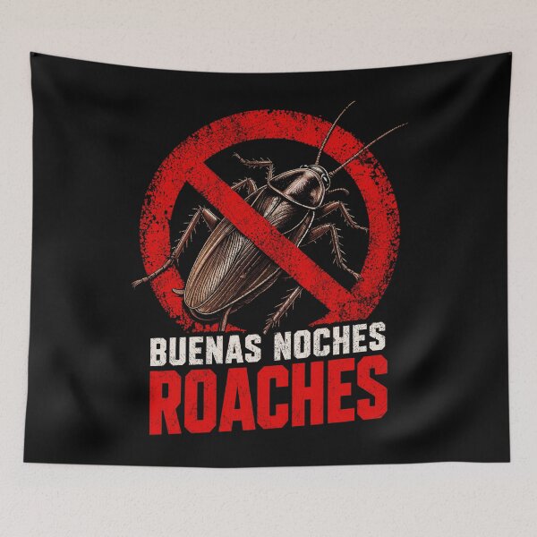 Item preview, Buenas Noches Roaches Funny Anti Bug Bilingual designed and sold by Patchina.
