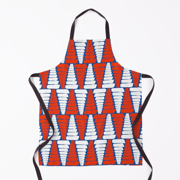 Item preview, Vermilion Red and White Organic Hand Drawn Diamonds on Royal Blue designed and sold by ArtyFridgees.