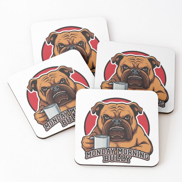 Item preview, Monday Morning Bully Grumpy Bulldog Coffee Funny Art Print designed and sold by Sky-bully.
