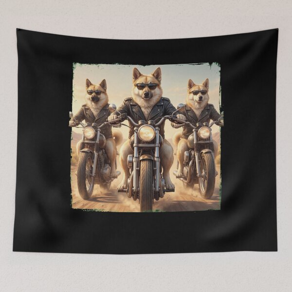 Item preview, Funny Norwegian Buhund Motorcycle Meme Dog Lover designed and sold by DoodleTortle.