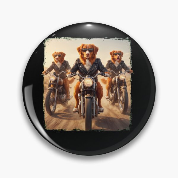 Item preview, Funny Nova Scotia Duck Tolling Retriever Motorcycle Meme Dog Lover designed and sold by DoodleTortle.