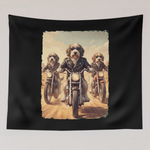 Item preview, Funny Petit Basset Griffon Vendeen Motorcycle Meme Dog Lover designed and sold by DoodleTortle.