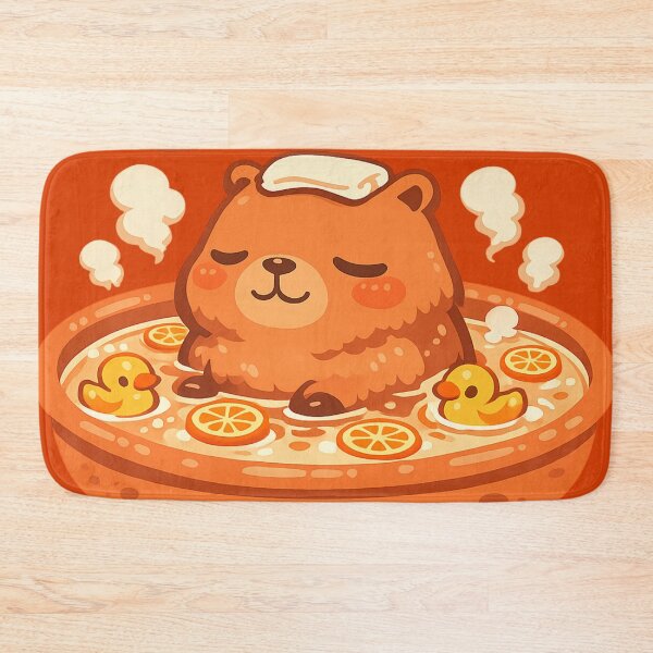 Item preview, Chill Mode Activated Capybara Bath – Cute Kawaii Funny Animal Art | Capybara Lover Gift designed and sold by irfanshikh.