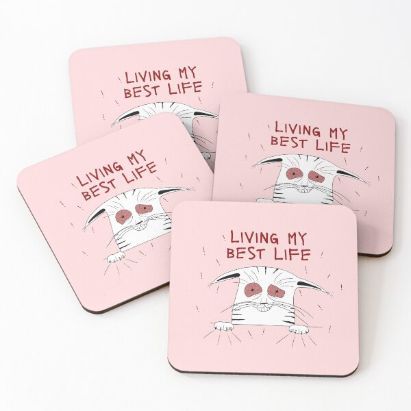 Item preview, Living My Best Life - Funny Stressed Cat  designed and sold by Ajova-.