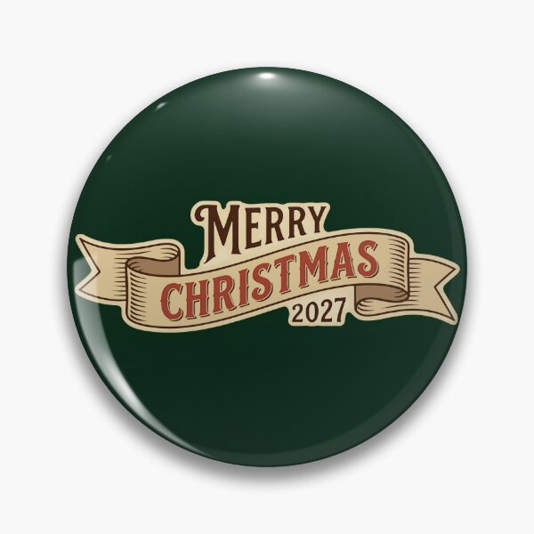 Item preview, Merry Christmas 2027: Vintage Banner Holiday Typography designed and sold by MalisoStickers.