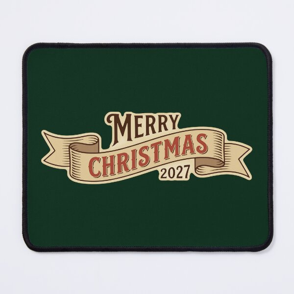 Item preview, Merry Christmas 2027: Vintage Banner Holiday Typography designed and sold by MalisoStickers.