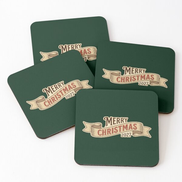 Item preview, Merry Christmas 2027: Vintage Banner Holiday Typography designed and sold by MalisoStickers.