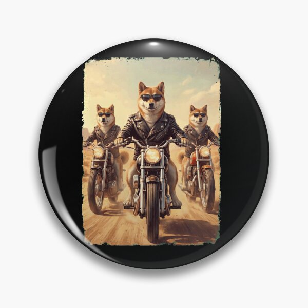 Item preview, Funny Shiba Inu Motorcycle Meme Dog Lover designed and sold by DoodleTortle.