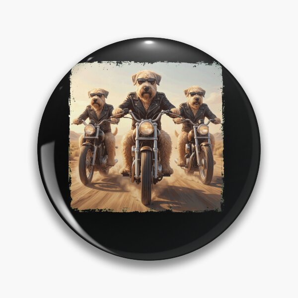 Artikelvorschau, Lustiges Meme über einen Soft Coated Wheaten Terrier auf einem Motorrad – ein Hundeliebhaber entworfen und verkauft von DoodleTortle.