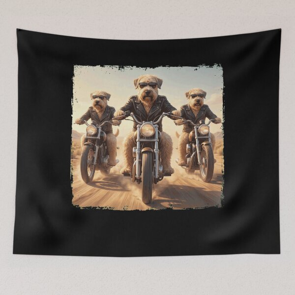 Item preview, Funny Soft Coated Wheaten Terrier Motorcycle Meme Dog Lover designed and sold by DoodleTortle.