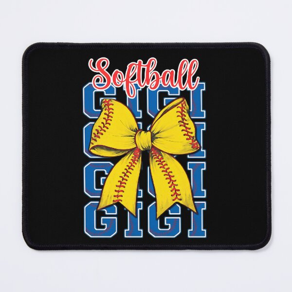 Item preview, Softball Gigi Yellow Bow Design designed and sold by LashondaGreen89.