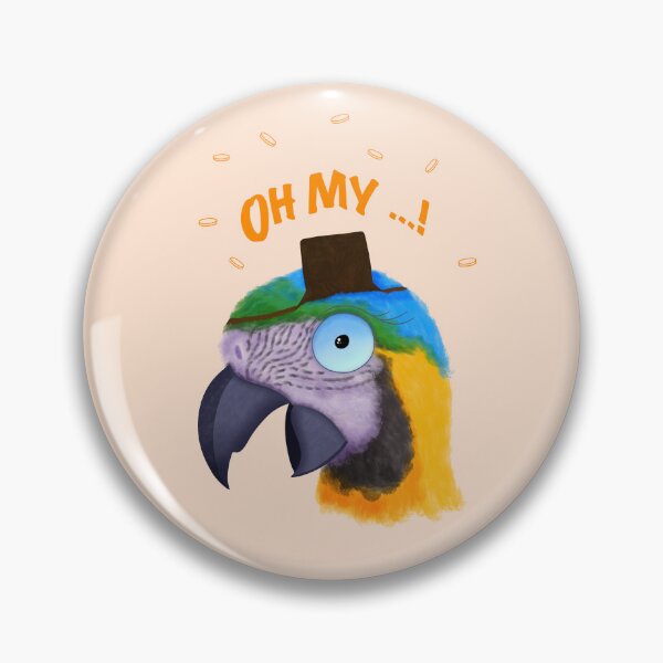 Item preview, OH MY! - Funny Surprised Pirate Parrot designed and sold by Ajova-.