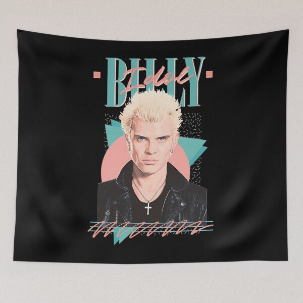 Item preview, Billy Idol 80S  Portrait With Neon Memphis Style Vibes  designed and sold by kogshop.