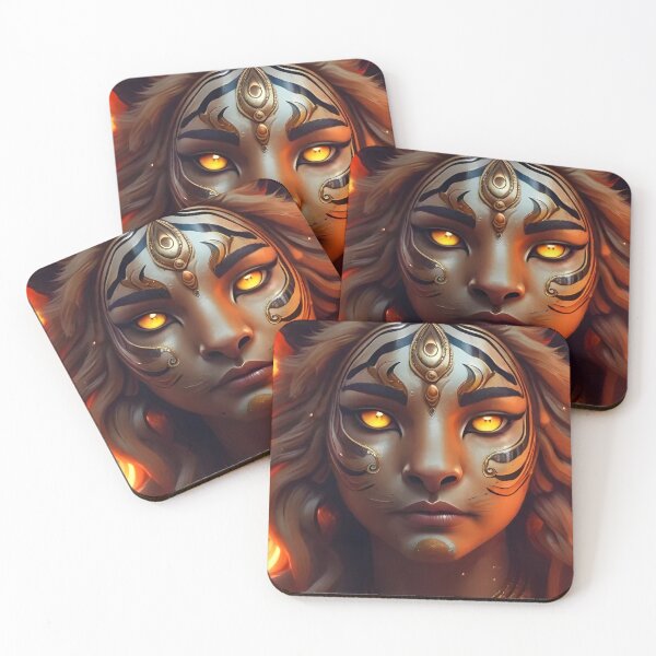 Item preview, Mystic Fire Spirit Girl | Fantasy Anime Warrior Digital Art designed and sold by Bhaskar Digital Art.