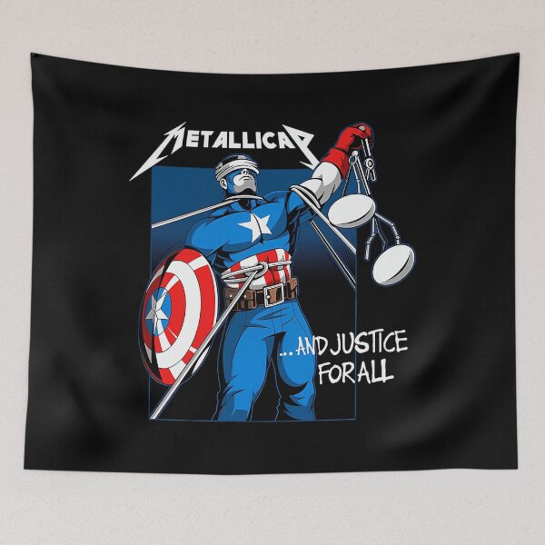 Item preview,  Captain America And Justice For All Metallica Mash designed and sold by Alison Magurean.