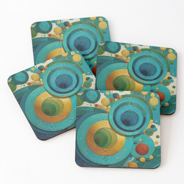 Item preview, Aqua Orbit Cascade Pattern designed and sold by BasajaunStudio.