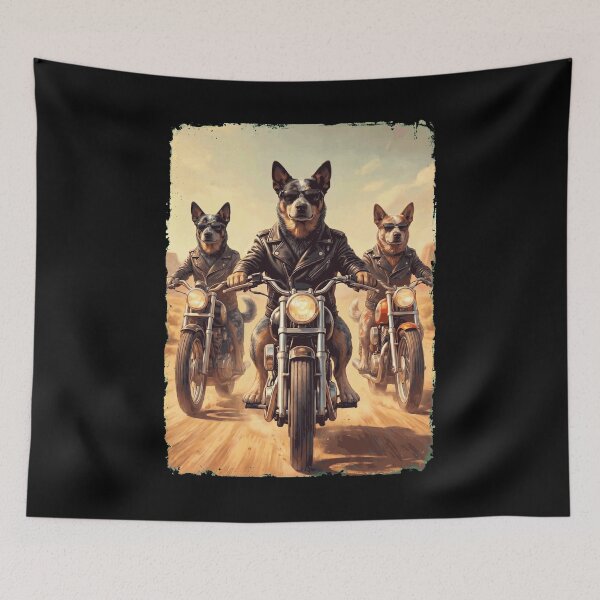 Item preview, Funny Texas Heeler Motorcycle Meme Dog Lover designed and sold by DoodleTortle.