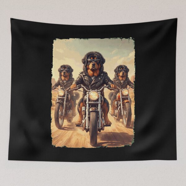 Item preview, Funny Tibetan Mastiff Motorcycle Meme Dog Lover designed and sold by DoodleTortle.