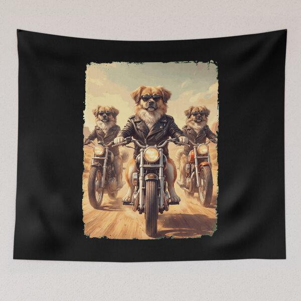 Item preview, Funny Tibetan Spaniel Motorcycle Meme Dog Lover designed and sold by DoodleTortle.