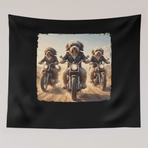 Item preview, Funny Tibetan Terrier Motorcycle Meme Dog Lover designed and sold by DoodleTortle.