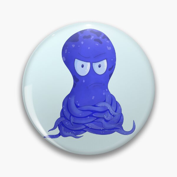 Item preview, The Grumpy Octopus - Hand-drawn Moody Sea Creature designed and sold by Ajova-.
