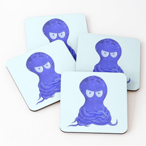 Item preview, The Grumpy Octopus - Hand-drawn Moody Sea Creature designed and sold by Ajova-.