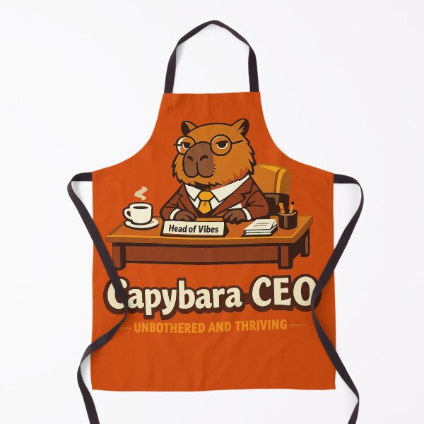 Item preview, Capybara CEO Head of Vibes – Funny Office Animal Humor Art | Capybara Boss Gift designed and sold by irfanshikh.