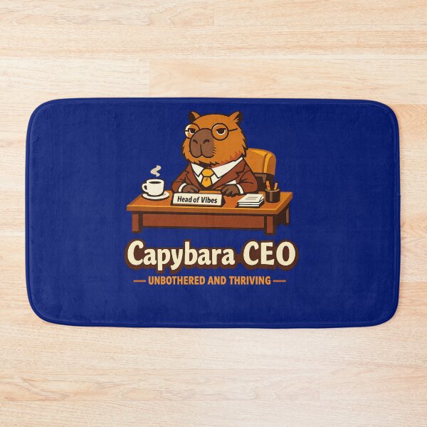 Item preview, Capybara CEO Head of Vibes – Funny Office Animal Humor Art | Capybara Boss Gift designed and sold by irfanshikh.