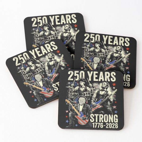 Item preview, 250 Years Strong 1776-2026 Trump Abraham-Lincoln-Playing-Guitar designed and sold by schoolofbullies.